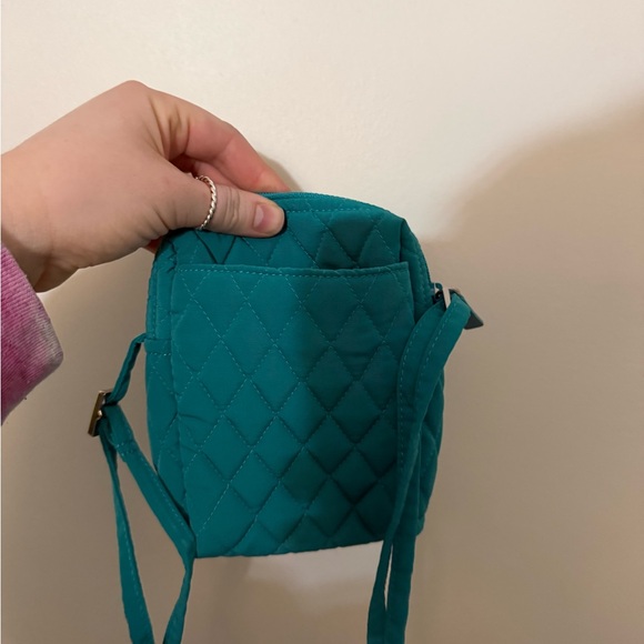 VERA BRADLEY MINI VIVIAN CROSSBODY TURQUOISE ID Case Cell Phone Crossbody Bundle - Picture 8 of 9